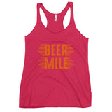 Beer Mile Women's Racerback Tank-Tanks-The Beer Mile-Vintage Shocking Pink-XS-The Beer Mile