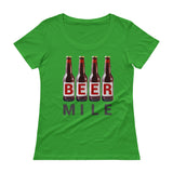 Beer Mile Bottles Ladies' Scoopneck T-Shirt-Shirts-The Beer Mile-Green Apple-XS-The Beer Mile