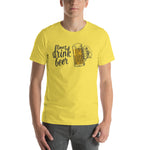 Time to Drink Beer Unisex T-Shirt-Shirts-The Beer Mile-Yellow-S-The Beer Mile