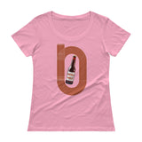 Beer Mile Track Womens Scoopneck T-Shirt-Shirts-The Beer Mile-CharityPink-XS-The Beer Mile