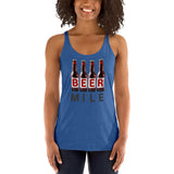 Beer Mile Bottles Women's Racerback Tank-Tanks-The Beer Mile-Vintage Royal-XS-The Beer Mile