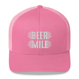 Beer Mile Trucker Cap-Hats-The Beer Mile-White-The Beer Mile