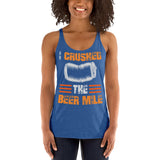 I Crushed The Beer Mile Women's Racerback Tank-Tanks-The Beer Mile-Vintage Black-XS-The Beer Mile