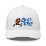 Beermile.com Trucker Snapback Cap-Hats-The Beer Mile-White-The Beer Mile