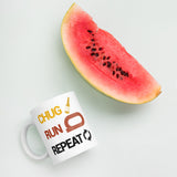 Chug Run Repeat Beer Mile Coffee Mug-Mugs-The Beer Mile-11oz-The Beer Mile
