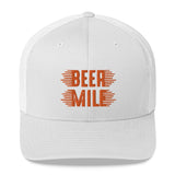 Beer Mile Trucker Cap-Hats-The Beer Mile-White-The Beer Mile