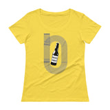 Beer Mile Track Vintage Black and White Women's Scoopneck T-Shirt-Shirts-The Beer Mile-Lemon Zest-XS-The Beer Mile