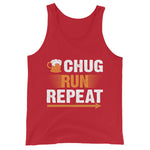Chug Run Repeat Tank Top-Tanks-The Beer Mile-Red-XS-The Beer Mile