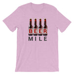 Beer Mile Bottles T-Shirt-Shirts-The Beer Mile-Heather Prism Lilac-XS-The Beer Mile