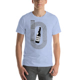 Beer Mile Track Vintage Black and White T-Shirt-Shirts-The Beer Mile-Heather Blue-S-The Beer Mile