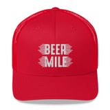 Beer Mile Trucker Cap-Hats-The Beer Mile-White-The Beer Mile