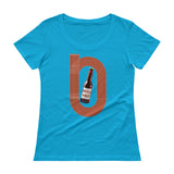 Beer Mile Track Womens Scoopneck T-Shirt-Shirts-The Beer Mile-Caribbean Blue-XS-The Beer Mile