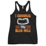 I Crushed The Beer Mile Women's Racerback Tank-Tanks-The Beer Mile-Vintage Black-XS-The Beer Mile