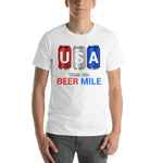 Team USA Beer Mile Cans T-Shirt-Shirts-The Beer Mile-White-XS-The Beer Mile