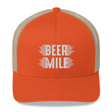 Beer Mile Trucker Cap-Hats-The Beer Mile-White-The Beer Mile