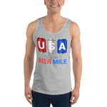 Team USA Beer Mile Cans Tank Top-Tanks-The Beer Mile-Athletic Heather-XS-The Beer Mile