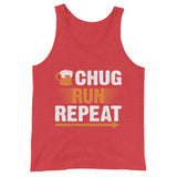 Chug Run Repeat Tank Top-Tanks-The Beer Mile-Red Triblend-XS-The Beer Mile