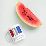 'Merica Red, White, and Blue Beer Cans Mug-Mugs-The Beer Mile-11oz-The Beer Mile