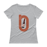 Beer Mile Track Womens Scoopneck T-Shirt-Shirts-The Beer Mile-Silver-XS-The Beer Mile