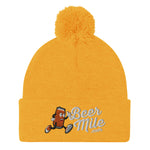 BeerMile.com Pom-Pom Beanie-Hats-The Beer Mile-Gold-The Beer Mile