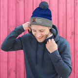 BeerMile.com Pom-Pom Beanie-Hats-The Beer Mile-Black-The Beer Mile