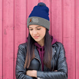 BeerMile.com Pom-Pom Beanie-Hats-The Beer Mile-Black-The Beer Mile