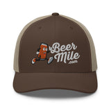 Beermile.com Trucker Snapback Cap-Hats-The Beer Mile-Brown/ Khaki-The Beer Mile