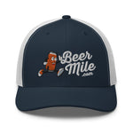 Beermile.com Trucker Snapback Cap-Hats-The Beer Mile-Navy/ White-The Beer Mile