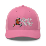 Beermile.com Trucker Snapback Cap-Hats-The Beer Mile-Pink-The Beer Mile