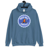 Beer Mile Podcast Unisex Hoodie-Sweatshirts-The Beer Mile-Indigo Blue-S-The Beer Mile