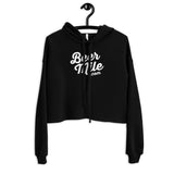 BeerMile.com Women's Crop Hoodie-Sweatshirts-The Beer Mile-Black-S-The Beer Mile