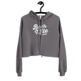 BeerMile.com Women's Crop Hoodie-Sweatshirts-The Beer Mile-Storm-S-The Beer Mile