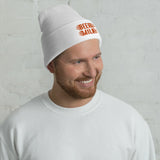 Beer Mile Cuffed Beanie-Hats-The Beer Mile-White-The Beer Mile
