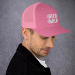 Beer Mile Trucker Cap-Hats-The Beer Mile-Pink-The Beer Mile