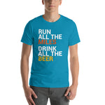 Run all the Miles, Drink all the Beer T-Shirt-Shirts-The Beer Mile-Aqua-S-The Beer Mile