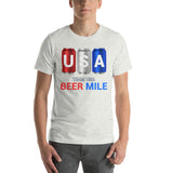 Team USA Beer Mile Cans T-Shirt-Shirts-The Beer Mile-Ash-S-The Beer Mile
