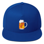 Beer Stein Flat Bill Snapback Cap-Hats-The Beer Mile-Royal Blue-The Beer Mile