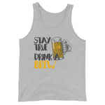 Stay True Drink a Brew Unisex Drinking Tank Top-Tanks-The Beer Mile-Athletic Heather-XS-The Beer Mile