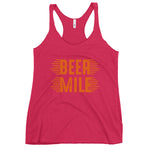 Beer Mile Women's Racerback Tank-Tanks-The Beer Mile-Vintage Shocking Pink-XS-The Beer Mile