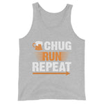 Chug Run Repeat Tank Top-Tanks-The Beer Mile-Athletic Heather-XS-The Beer Mile