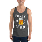 Early & Often Drinking Tank Top-Tanks-The Beer Mile-Asphalt-XS-The Beer Mile