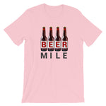 Beer Mile Bottles T-Shirt-Shirts-The Beer Mile-Pink-S-The Beer Mile