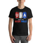 Team USA Beer Mile Cans T-Shirt-Shirts-The Beer Mile-Black-XS-The Beer Mile