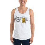 Time to Drink Beer - Unisex Drinking Tank Top-Tanks-The Beer Mile-White-XS-The Beer Mile