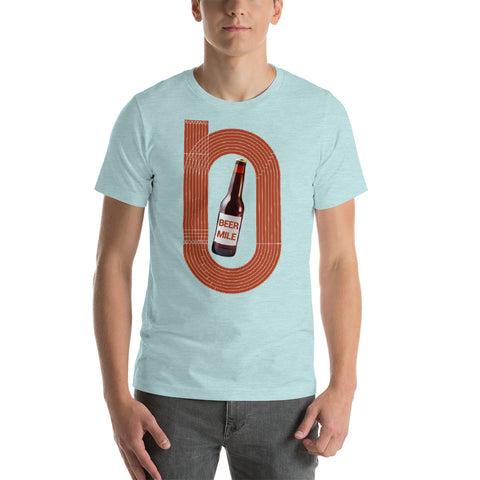 Beer Mile Track Color T-Shirt-Shirts-The Beer Mile-Heather Prism Ice Blue-XS-The Beer Mile