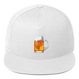 Beer Stein Flat Bill Snapback Cap-Hats-The Beer Mile-White-The Beer Mile