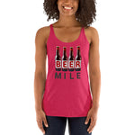 Beer Mile Bottles Women's Racerback Tank-Tanks-The Beer Mile-Vintage Shocking Pink-XS-The Beer Mile