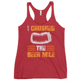 I Crushed The Beer Mile Women's Racerback Tank-Tanks-The Beer Mile-Vintage Red-XS-The Beer Mile