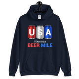 Team USA Beer Mile Cans Hooded Sweatshirt-Sweatshirts-The Beer Mile-Navy-S-The Beer Mile