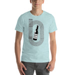 Beer Mile Track Vintage Black and White T-Shirt-Shirts-The Beer Mile-Heather Prism Ice Blue-XS-The Beer Mile